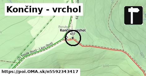 Končiny - vrchol