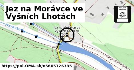 Jez na Morávce ve Vyšních Lhotách