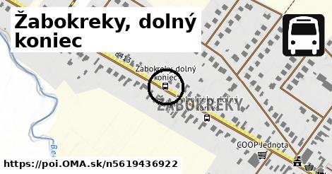 Žabokreky, dolný koniec