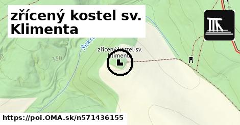 zřícený kostel sv. Klimenta