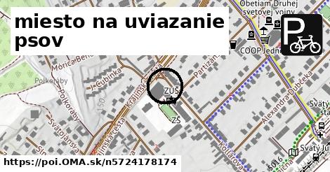 miesto na uviazanie psov