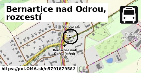 Bernartice nad Odrou, rozcestí