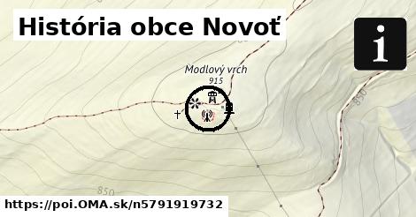 História obce Novoť