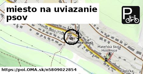 miesto na uviazanie psov