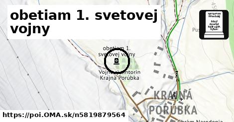 obetiam 1. svetovej vojny