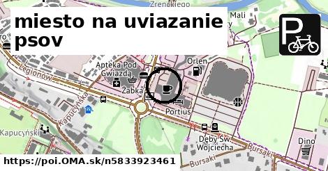 miesto na uviazanie psov