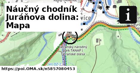 Náučný chodník Juráňova dolina: Mapa
