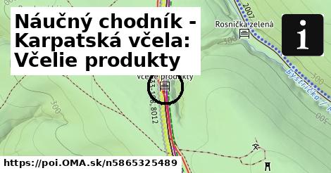 Náučný chodník - Karpatská včela: Včelie produkty