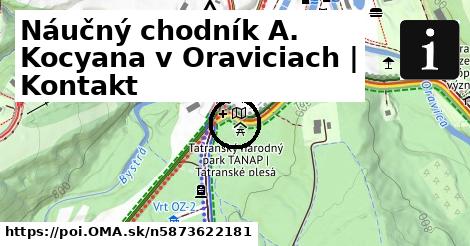 Náučný chodník A. Kocyana v Oraviciach | Kontakt