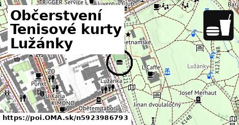 Občerstvení Tenisové kurty Lužánky