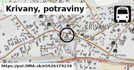 Krivany, potraviny