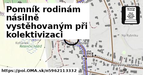 Pomník rodinám násilně vystěhovaným při kolektivizaci