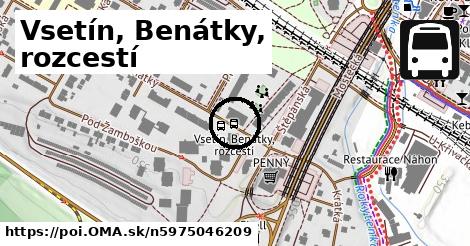 Vsetín, Benátky, rozcestí