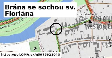 Brána se sochou sv. Floriána