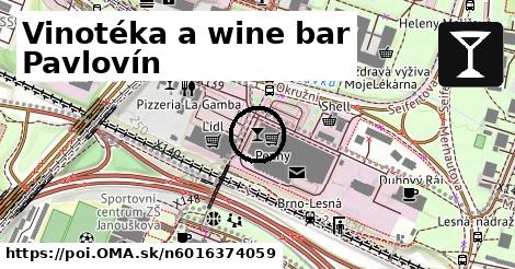 Vinotéka a wine bar Pavlovín