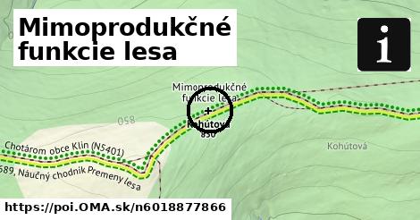 Mimoprodukčné funkcie lesa