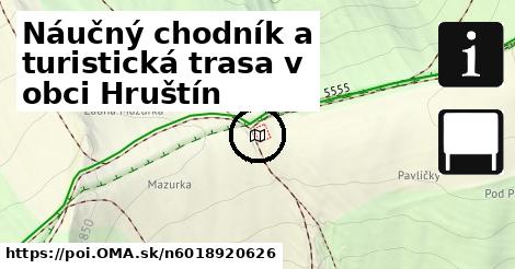 Náučný chodník a turistická trasa v obci Hruštín