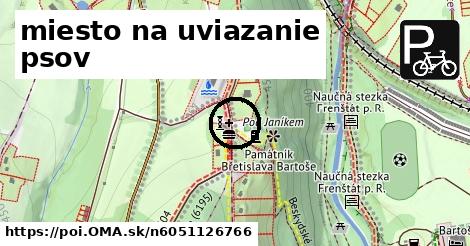 miesto na uviazanie psov