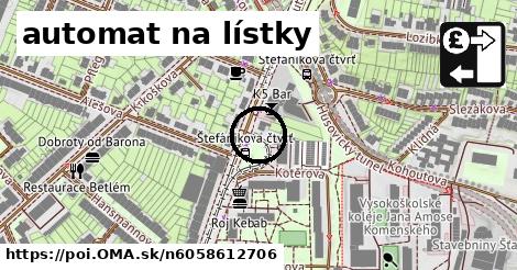 automat na lístky