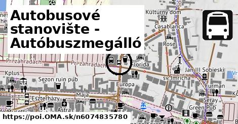 Autobusové stanovište - Autóbuszmegálló