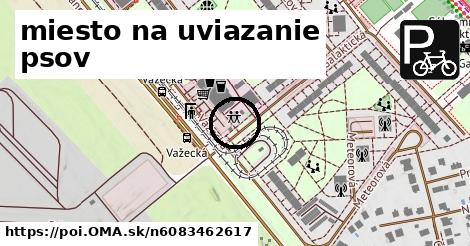 miesto na uviazanie psov