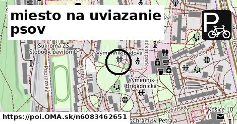 miesto na uviazanie psov