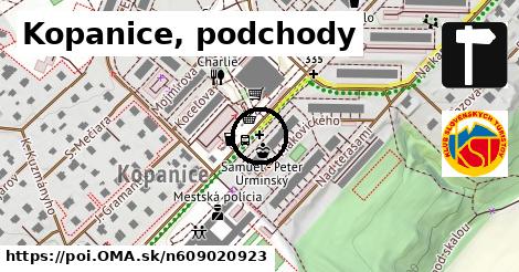 Kopanice, podchody