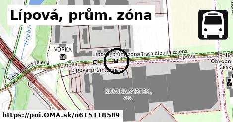 Lípová, prům. zóna