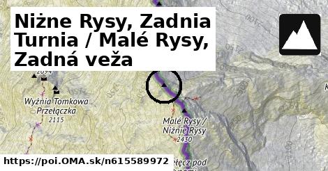 Niżne Rysy, Zadnia Turnia / Malé Rysy, Zadná veža