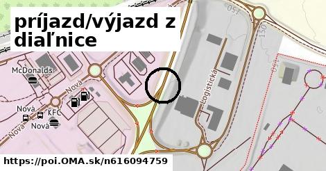 príjazd/výjazd z diaľnice