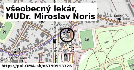 všeobecný lekár, MUDr. Miroslav Noris