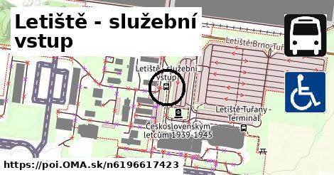 Letiště - služební vstup