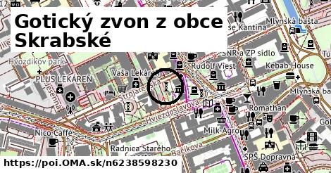 Gotický zvon z obce Skrabské