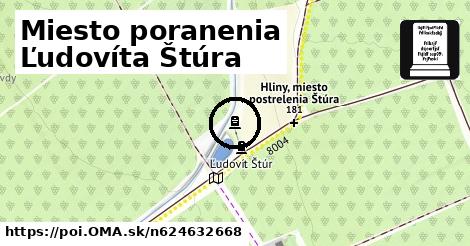 Miesto poranenia Ľudovíta Štúra