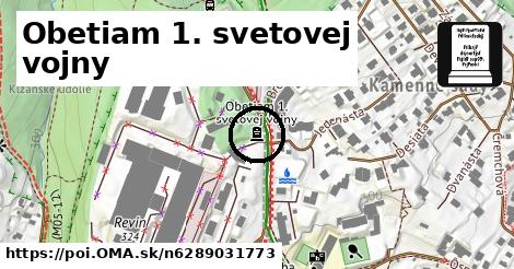 Obetiam 1. svetovej vojny