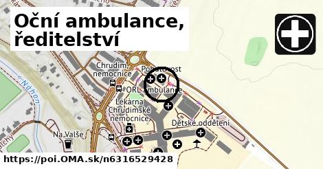 Oční ambulance, ředitelství