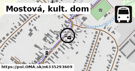 Mostová, kult. dom