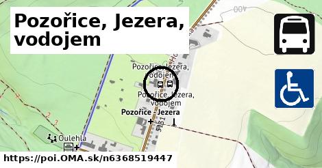 Pozořice, Jezera, vodojem