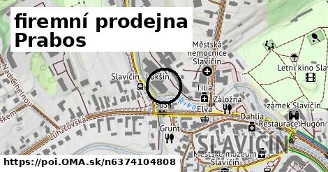 firemní prodejna Prabos