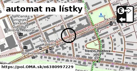 automat na lístky