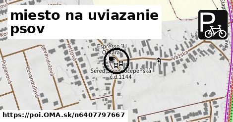 miesto na uviazanie psov