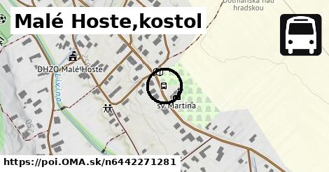 Malé Hoste,kostol