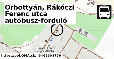 Őrbottyán, Rákóczi Ferenc utca autóbusz-forduló