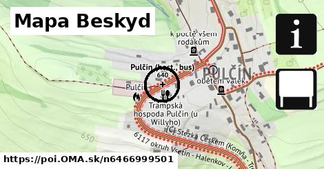 Mapa Beskyd
