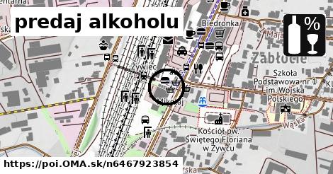 predaj alkoholu