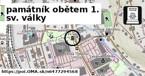 památník obětem 1. sv. války