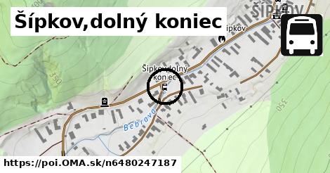 Šípkov,dolný koniec