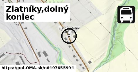 Zlatníky,dolný koniec