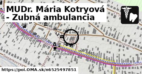 MUDr. Mária Kotryová - Zubná ambulancia