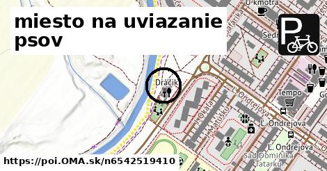 miesto na uviazanie psov